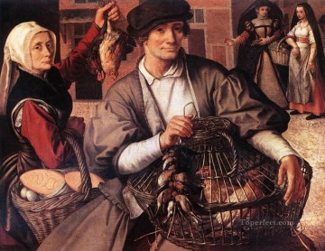 マーケットシーン 3 オランダの歴史画家ピーテル・アールセン Oil Paintings